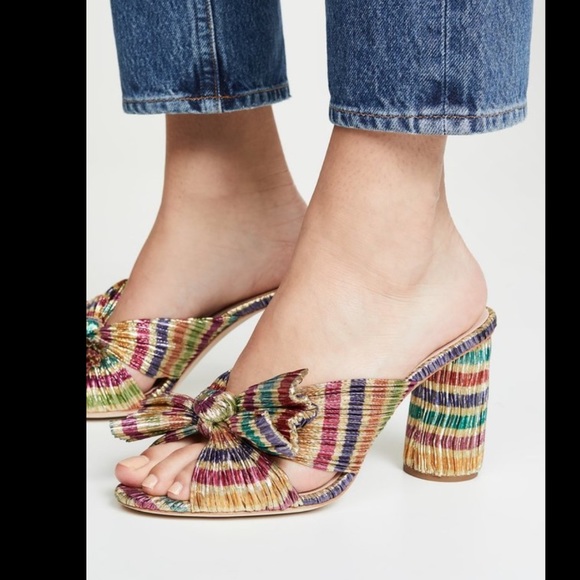 Loeffler Randall Shoes - Loeffler Randall Candy Cane Stripe Penny Mule Heels